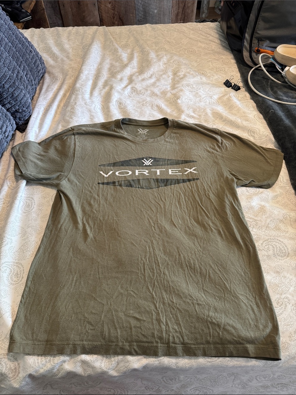 Vortex olive Green Men's Short-Sleeve Logo T-Shirt
